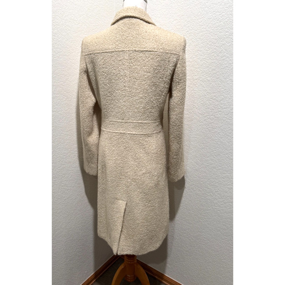 Vintage MODA International Womens Wool Boucle Coat Cream Mid Length Sz XS - Picture 4 of 13